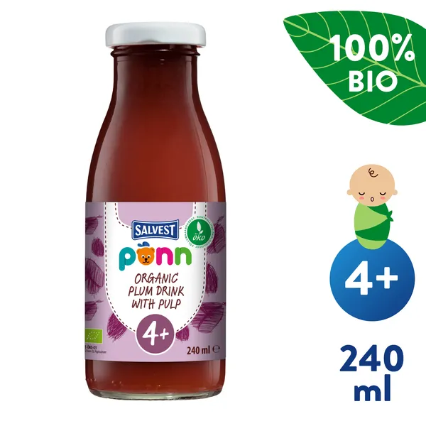SALVEST Põnn BIO slivková šťava s dužinou 240 ml