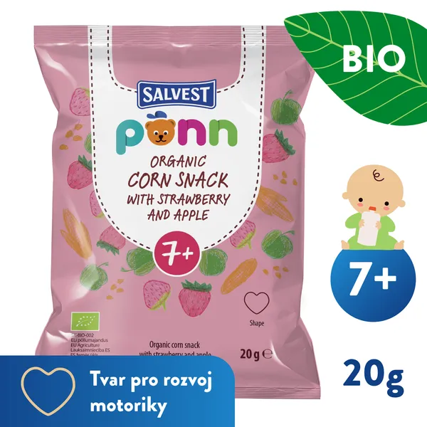 SALVEST Põnn BIO Chrumky jahodové 20 g
