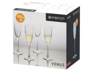 AMBITION Venus sada pohárov na šampanské 170 ml