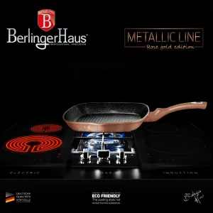 BERLINGERHAUS BH-1521 Rose Gold Collection panvica na grilovanie, 28 cm
