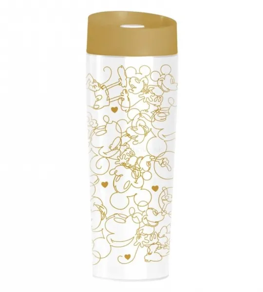 DISNEY Mickey Gold Hearts termohrnček 400 ml