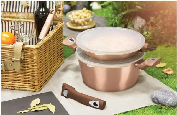 Nepriľnavá sada hrncov 22 ks, Rose Gold BerlingerHaus
