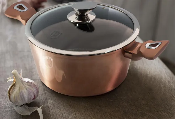 Nepriľnavý hrniec 20 cm, Rosegold BerlingerHaus