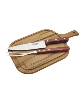 Servírovací set Tramontina Polywood BBQ - 3 ks - červený
