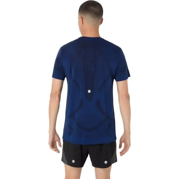 ASICS ROAD SEAMLESS SS TOP Pánske bežecké tričko, modrá, veľkosť