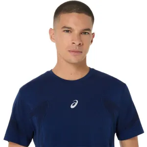 ASICS ROAD SEAMLESS SS TOP Pánske bežecké tričko, modrá, veľkosť