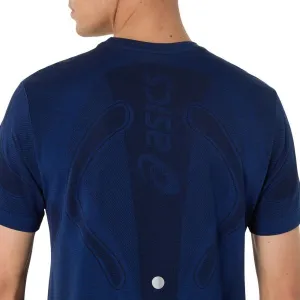 ASICS ROAD SEAMLESS SS TOP Pánske bežecké tričko, modrá, veľkosť