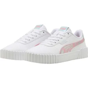 Puma CARINA 3.0 SPACE BELLE JR Detská voľnočasová obuv, biela, veľkosť 36