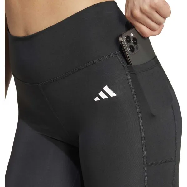 adidas OPTIME ESSENTIALS STASH POCKET LEGGINGS Dámske legíny, čierna, veľkosť