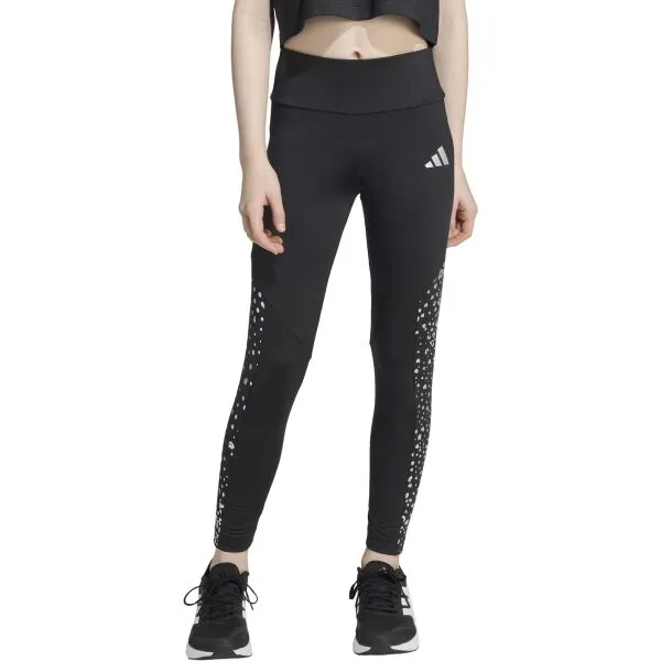 adidas TRAINING ESSENTIALS GLAM PRINT LEGGINS Dievčenské športové legíny, čierna, veľkosť