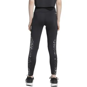 adidas TRAINING ESSENTIALS GLAM PRINT LEGGINS Dievčenské športové legíny, čierna, veľkosť