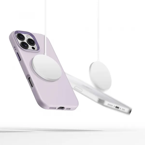 Tech-Protect Silicone Pure MagSafe kryt na iPhone 16 Pro, fialový