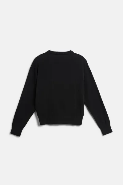 Sveter Karl Lagerfeld Jeans Klj Reg Logo Knit Sweater Black