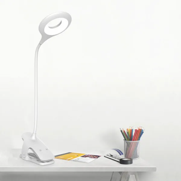 MG Reading LED lampa s klipom + kábel micro USB, čierna