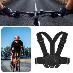 Tech-Protect GA100 popruh na hrudník pre športové kamery GoPro / DJI, čierny