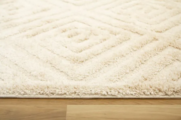 Koberec Berber 7061 Romby 3D ivory / slonová kosť / krémový