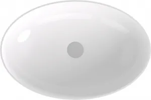 POLYSAN - BANERA OVAL umývadlo na dosku, liaty mramor, 60x40cm, biela 14397