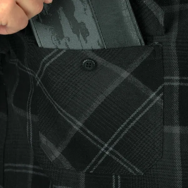 HORSEFEATHERS Vodoodpudivá technická košeľa Dough - anthracite BLACK velikost S