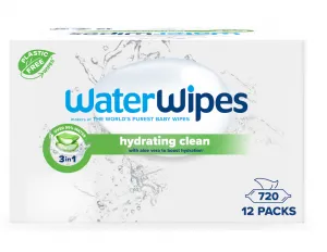 WATERWIPES Obrúsky vlhčené hydrating clean bez obsahu plastov 720 kusov