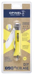 Nôž zatvárací multifunkčný OPINEL No.09 DIY, blister - žltý
