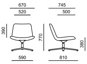 RIM dizajnové kreslo RESSTO RS 4220.01
