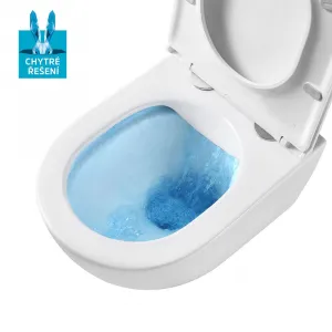 Mereo WC závesné kapotované, RIMLESS, 490x370x360, keramické, vr. sedátka CSS123 VSD82S