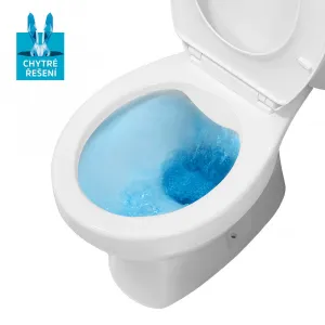 Mereo WC kombi, RIMLESS, spodný odpad s armatúrou VSD98
