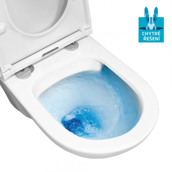 Mereo WC závesné, RIMLESS, 530x355x360, keramické, vr. sedátka CSS124 VSD81S2