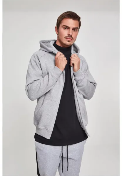 Grey zip with hood
