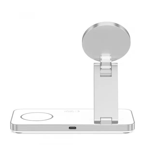 Tech-Protect A47 MagSafe bezdrôtová nabíjačka na mobil / AirPods / Apple Watch 15W, biela