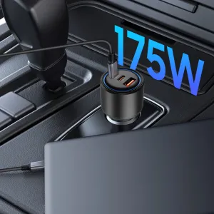 Tech-Protect CC04 autonabíjačka USB / 2x USB-C 175W PD, čierna