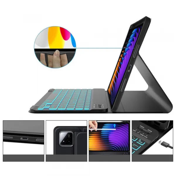 Tech-Protect SC Pen Keyboard puzdro s klávesnicou na Xiaomi Pad 7 / 7 Pro, čierne