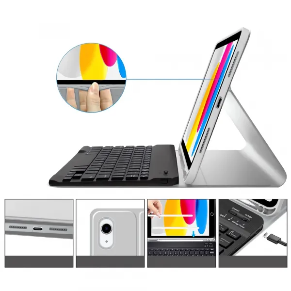 Tech-Protect SC Pen Keyboard puzdro s klávesnicou na iPad 10.9'' 10gen 2022 / 11'' 11gen 2025, sivé