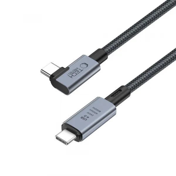 Tech-Protect Ultraboost Max L kábel USB 4.0 8K / USB-C 240W 1.5m, šedý