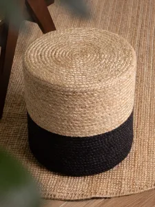 Taburetka Hanse Home JUTTA naturálna zlatá / čierna
