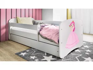 Kocot kids Detská postieľka Babydreams princezná biela, variant 80x180, se šuplíky, s matrací
