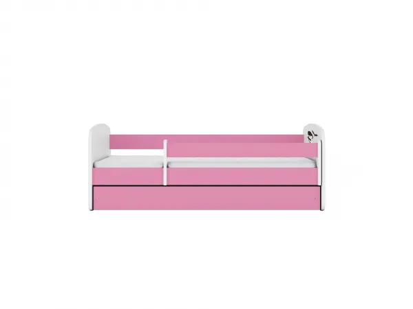 Kocot kids Detská posteľ Babydreams temná princezná ružová, variant 80x180, se šuplíky, s matrací