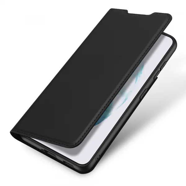 DUX DUCIS Skin Pro knižkové kožené puzdro na Samsung Galaxy S22 Plus, čierne