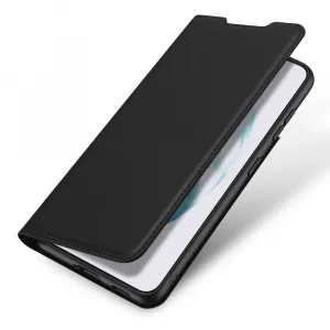 DUX DUCIS Skin Pro knižkové kožené puzdro na Samsung Galaxy S22 Plus, čierne