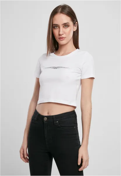 Women's Tribal Tribal Cropped Tee White