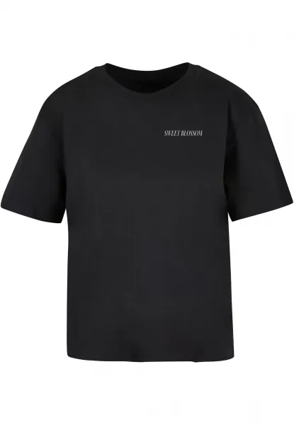 Women's T-shirt Sweet Blossom And Beauty Tee - black