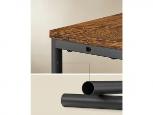 SONGMICS Odkládací stolek s USB Vasagle Jinad hnědý