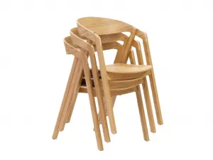 Stolička GURU dub s masívnym sedákom