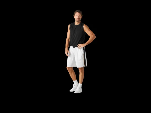 Crivit Pánske funkčné basketbalové šortky (biela, S (44/46))