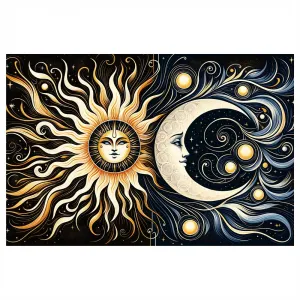 Obraz slnko a luna