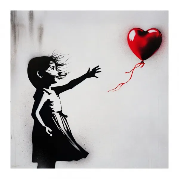 Obraz srdce vo vetre street art