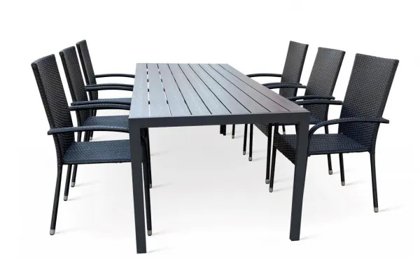 Elvisia Záhradný set ULA 6 + 1 | antracit
