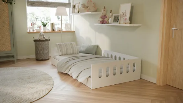 Kocot kids Detská posteľ Timon 160x80 cm s matracom biela