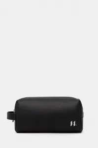 Kožená kozmetická taška Karl Lagerfeld K/MONOGRAM čierna farba, A3M32046