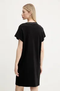 Bavlnené šaty Karl Lagerfeld Jeans čierna farba, mini, rovný strih, A3W13044